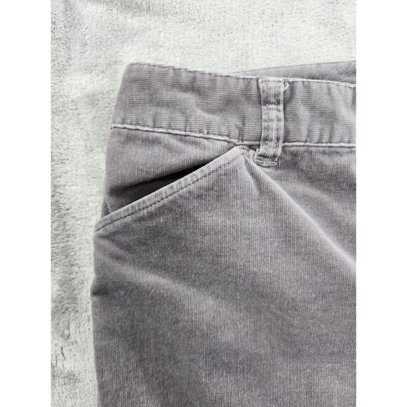 Charter Club Allison Fit Full Length Corduroy Pants Size 8P Gray Straight Leg - Picture 2 of 12
